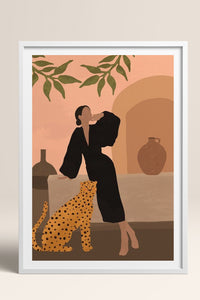 HOMEPACK Ahşap Çerçeveli Tablo Çerçeveli Poster Sanatsal Modern Duvar Dekoru TK-1070