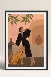 HOMEPACK Ahşap Çerçeveli Tablo Çerçeveli Poster Sanatsal Modern Duvar Dekoru TK-1070