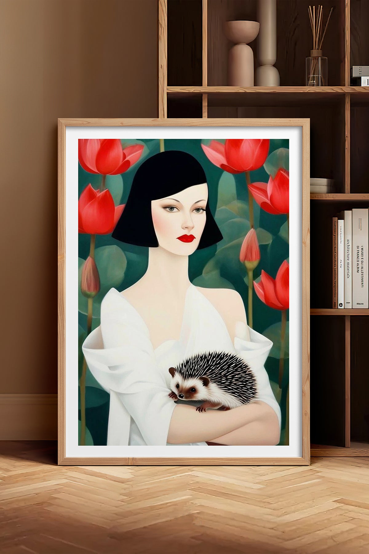 HOMEPACK Ahşap Çerçeveli Tablo Çerçeveli Poster Sanatsal Modern Duvar Dekoru TK-1071