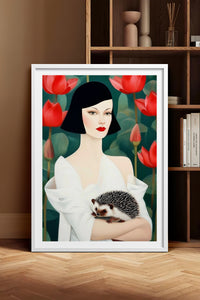 HOMEPACK Ahşap Çerçeveli Tablo Çerçeveli Poster Sanatsal Modern Duvar Dekoru TK-1071