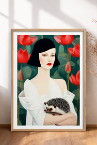 HOMEPACK Ahşap Çerçeveli Tablo Çerçeveli Poster Sanatsal Modern Duvar Dekoru TK-1071