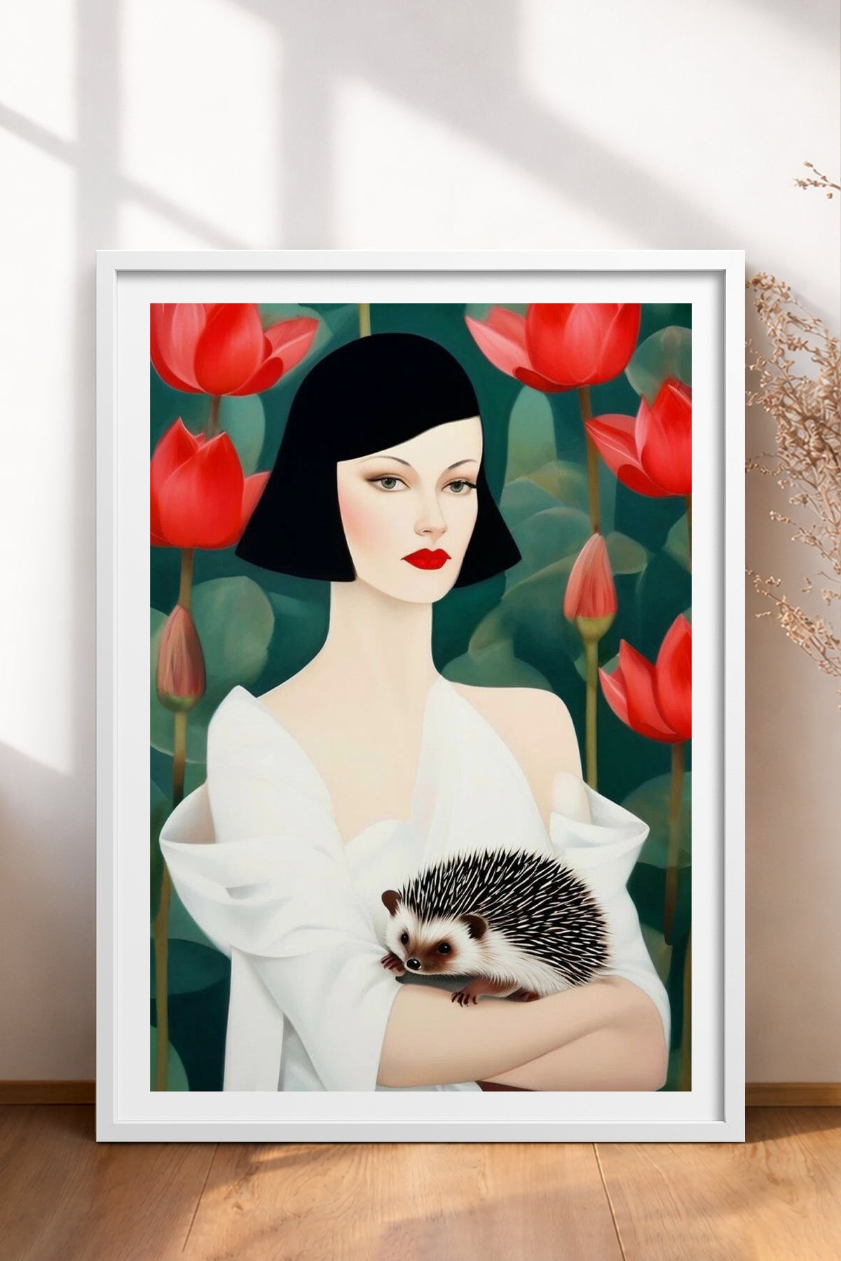 HOMEPACK Ahşap Çerçeveli Tablo Çerçeveli Poster Sanatsal Modern Duvar Dekoru TK-1071