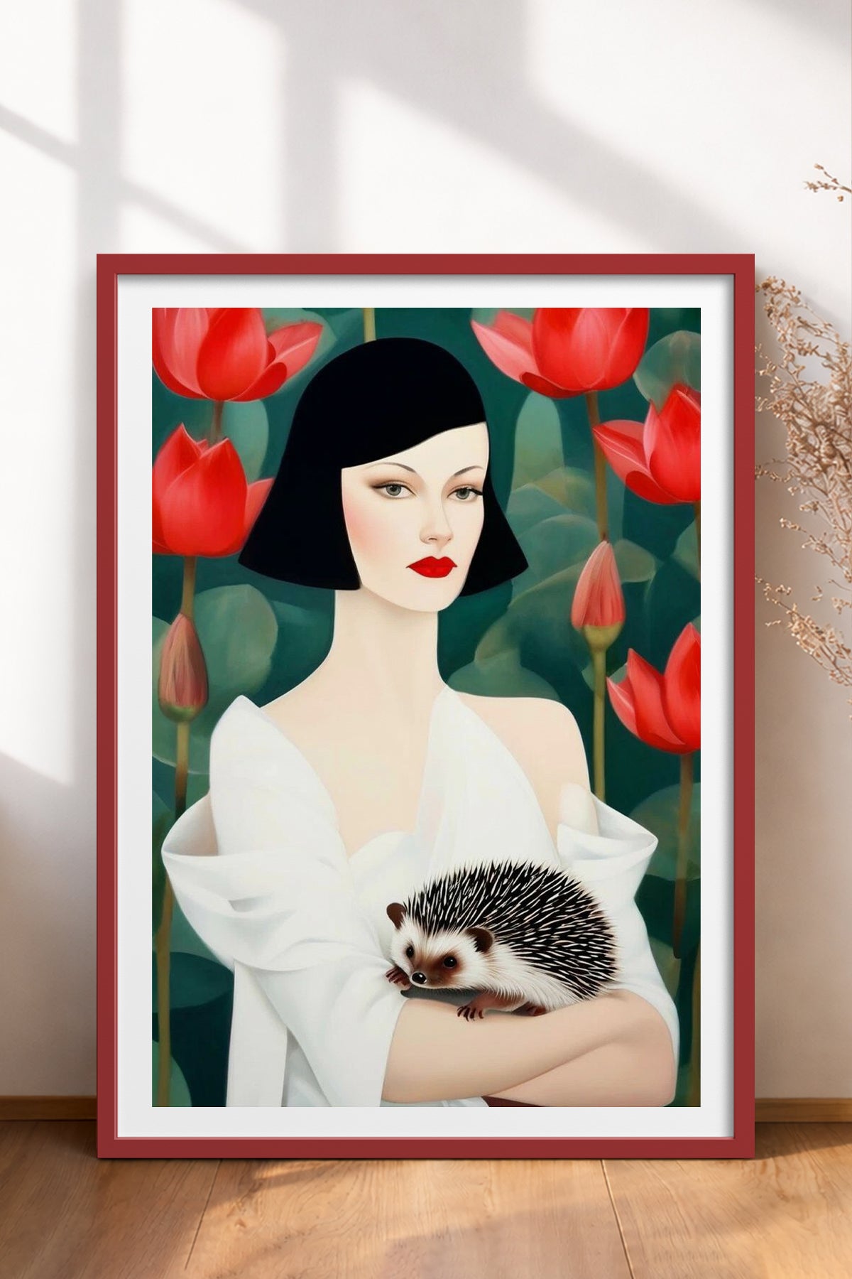 HOMEPACK Ahşap Çerçeveli Tablo Çerçeveli Poster Sanatsal Modern Duvar Dekoru TK-1071