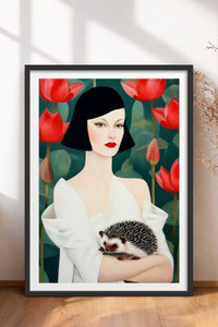 HOMEPACK Ahşap Çerçeveli Tablo Çerçeveli Poster Sanatsal Modern Duvar Dekoru TK-1071