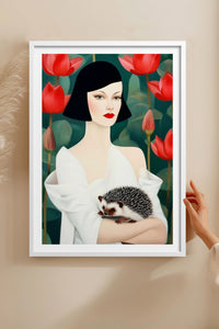 HOMEPACK Ahşap Çerçeveli Tablo Çerçeveli Poster Sanatsal Modern Duvar Dekoru TK-1071