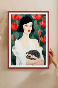 HOMEPACK Ahşap Çerçeveli Tablo Çerçeveli Poster Sanatsal Modern Duvar Dekoru TK-1071