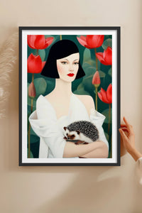 HOMEPACK Ahşap Çerçeveli Tablo Çerçeveli Poster Sanatsal Modern Duvar Dekoru TK-1071