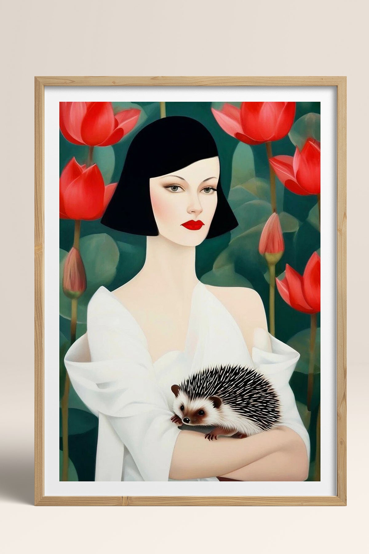 HOMEPACK Ahşap Çerçeveli Tablo Çerçeveli Poster Sanatsal Modern Duvar Dekoru TK-1071