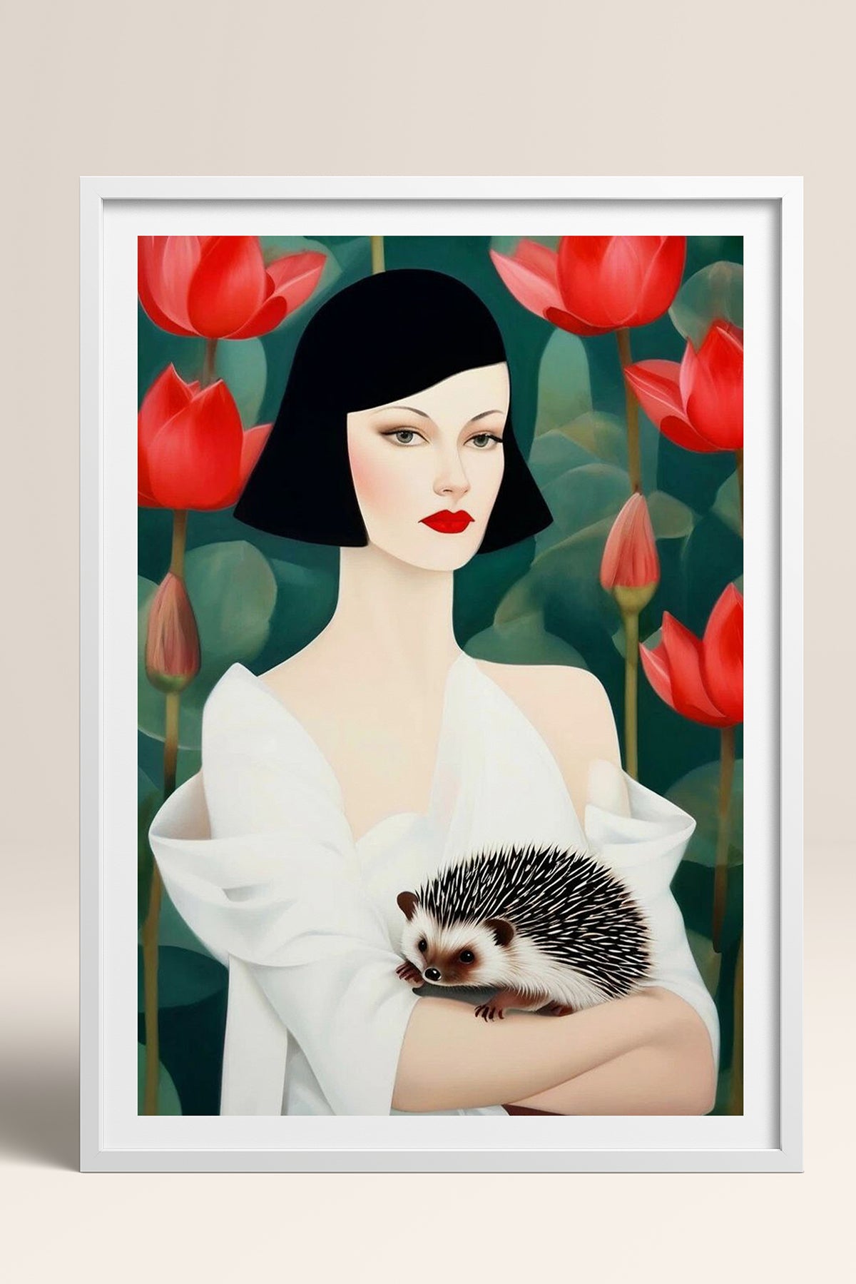 HOMEPACK Ahşap Çerçeveli Tablo Çerçeveli Poster Sanatsal Modern Duvar Dekoru TK-1071
