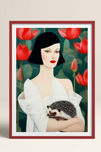 HOMEPACK Ahşap Çerçeveli Tablo Çerçeveli Poster Sanatsal Modern Duvar Dekoru TK-1071