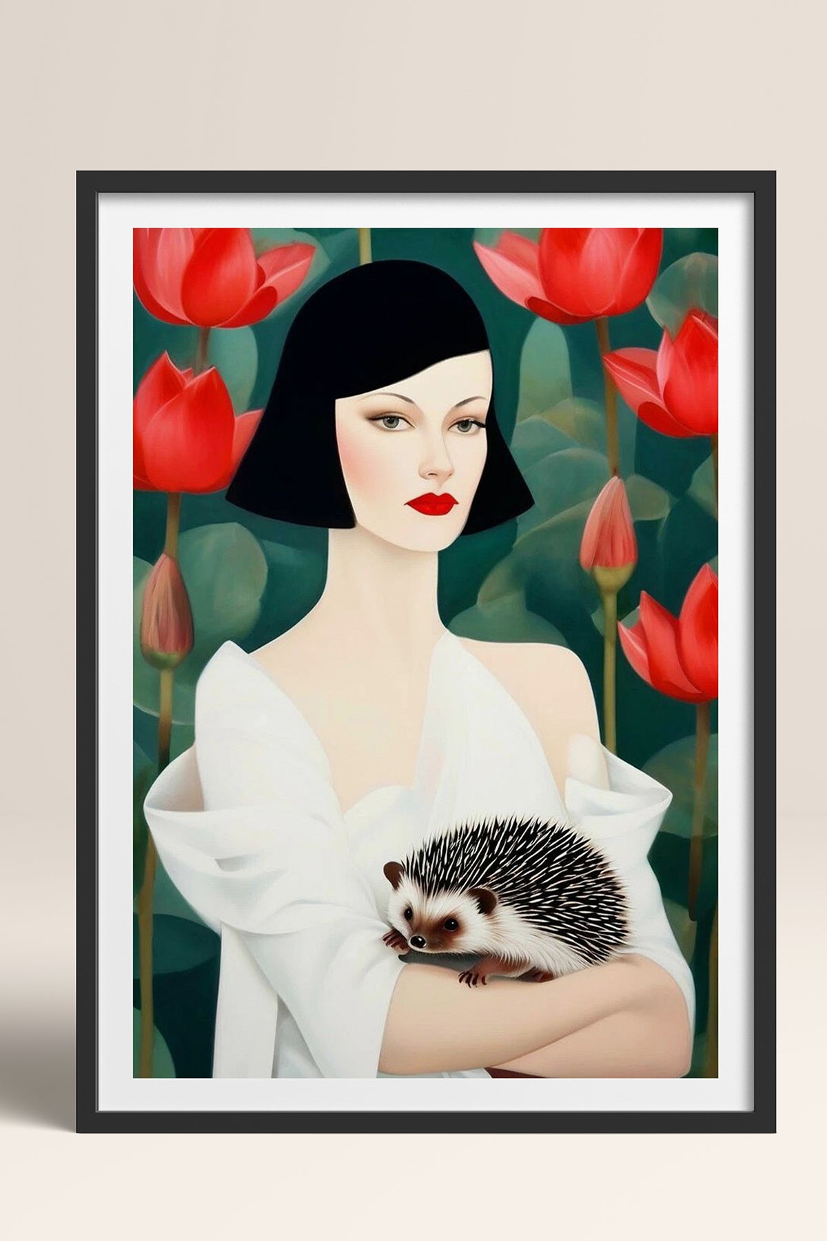 HOMEPACK Ahşap Çerçeveli Tablo Çerçeveli Poster Sanatsal Modern Duvar Dekoru TK-1071