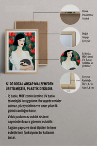 HOMEPACK Ahşap Çerçeveli Tablo Çerçeveli Poster Sanatsal Modern Duvar Dekoru TK-1071
