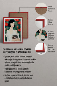 HOMEPACK Ahşap Çerçeveli Tablo Çerçeveli Poster Sanatsal Modern Duvar Dekoru TK-1071