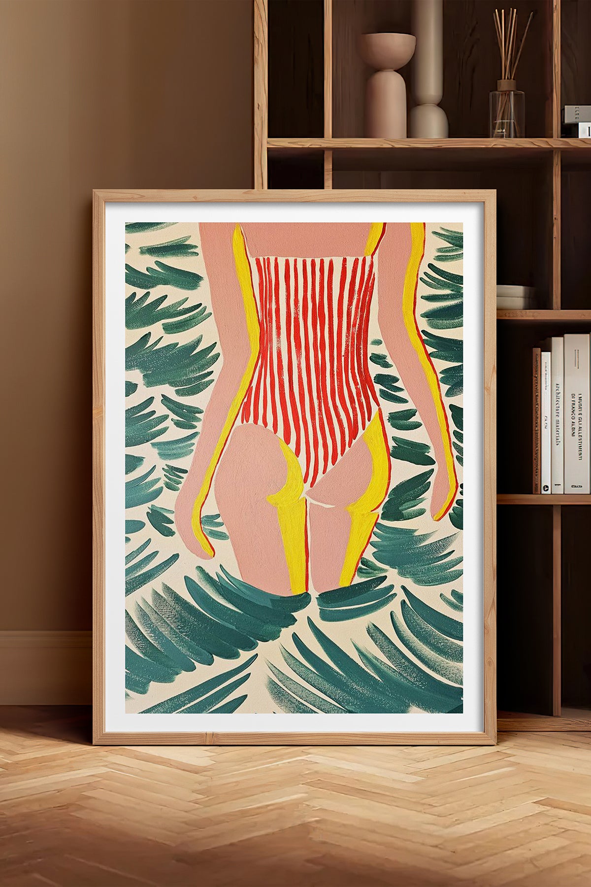 HOMEPACK Ahşap Çerçeveli Tablo Çerçeveli Poster Sanatsal Modern Duvar Dekoru TK-1072