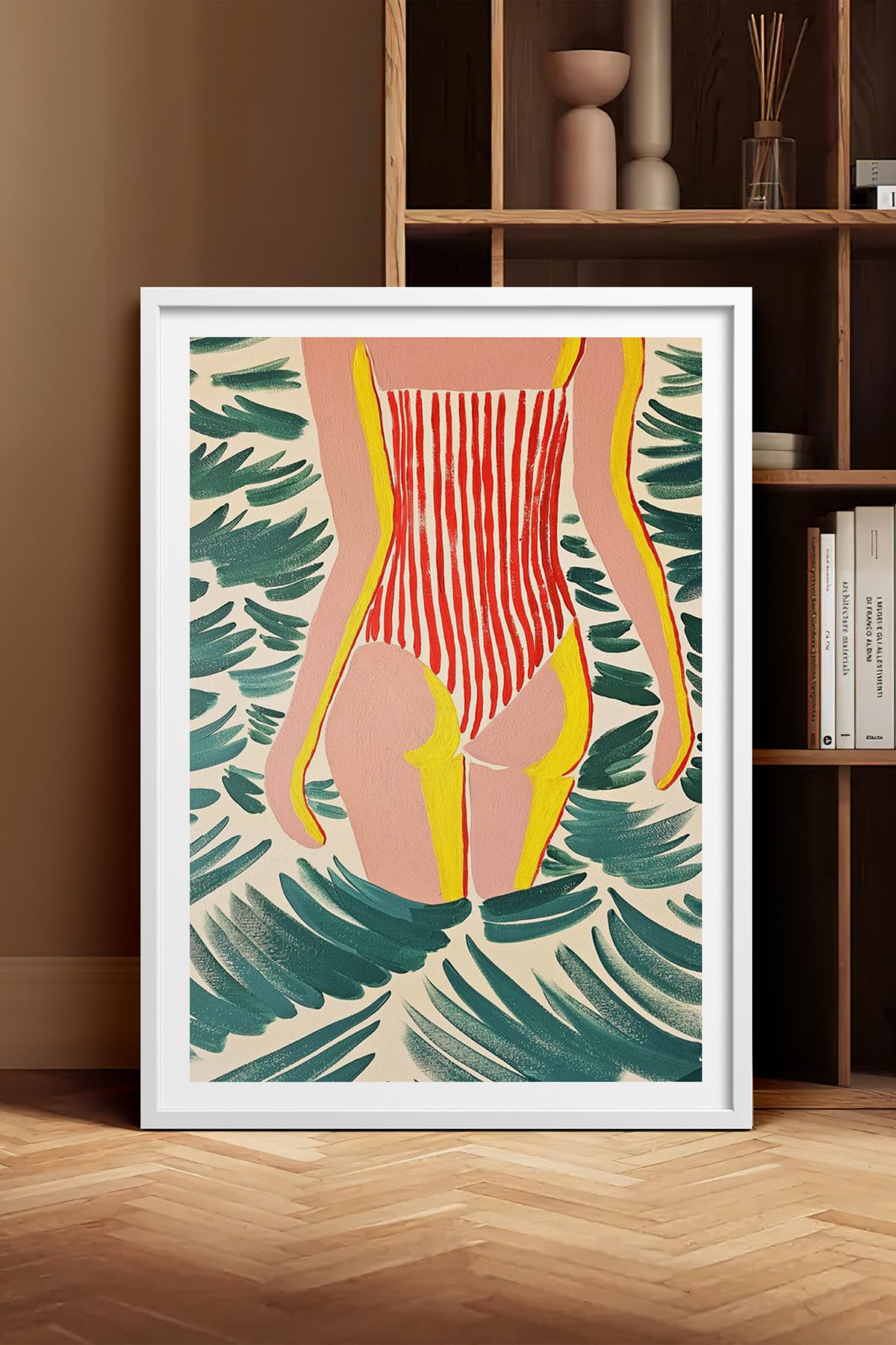 HOMEPACK Ahşap Çerçeveli Tablo Çerçeveli Poster Sanatsal Modern Duvar Dekoru TK-1072