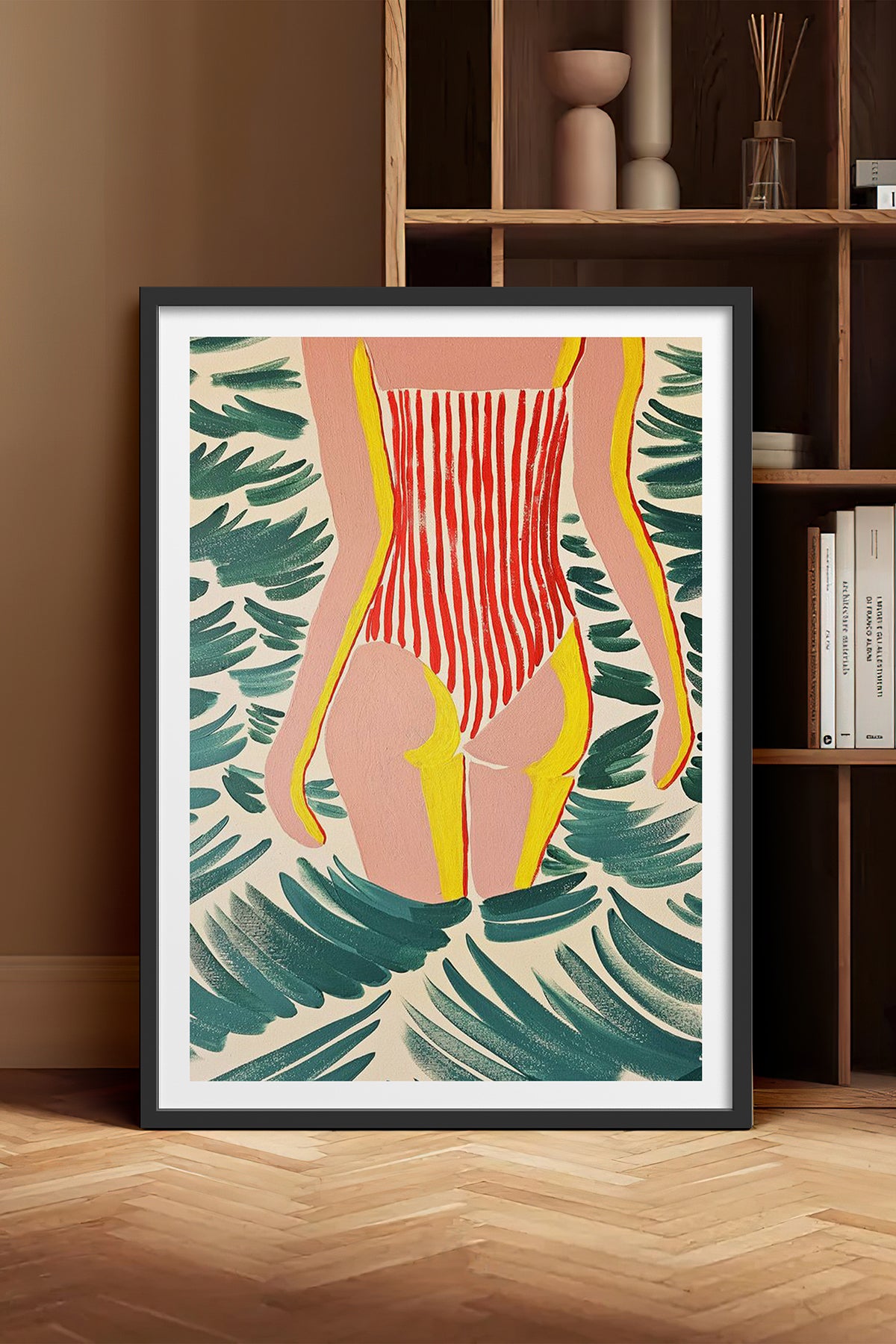 HOMEPACK Ahşap Çerçeveli Tablo Çerçeveli Poster Sanatsal Modern Duvar Dekoru TK-1072