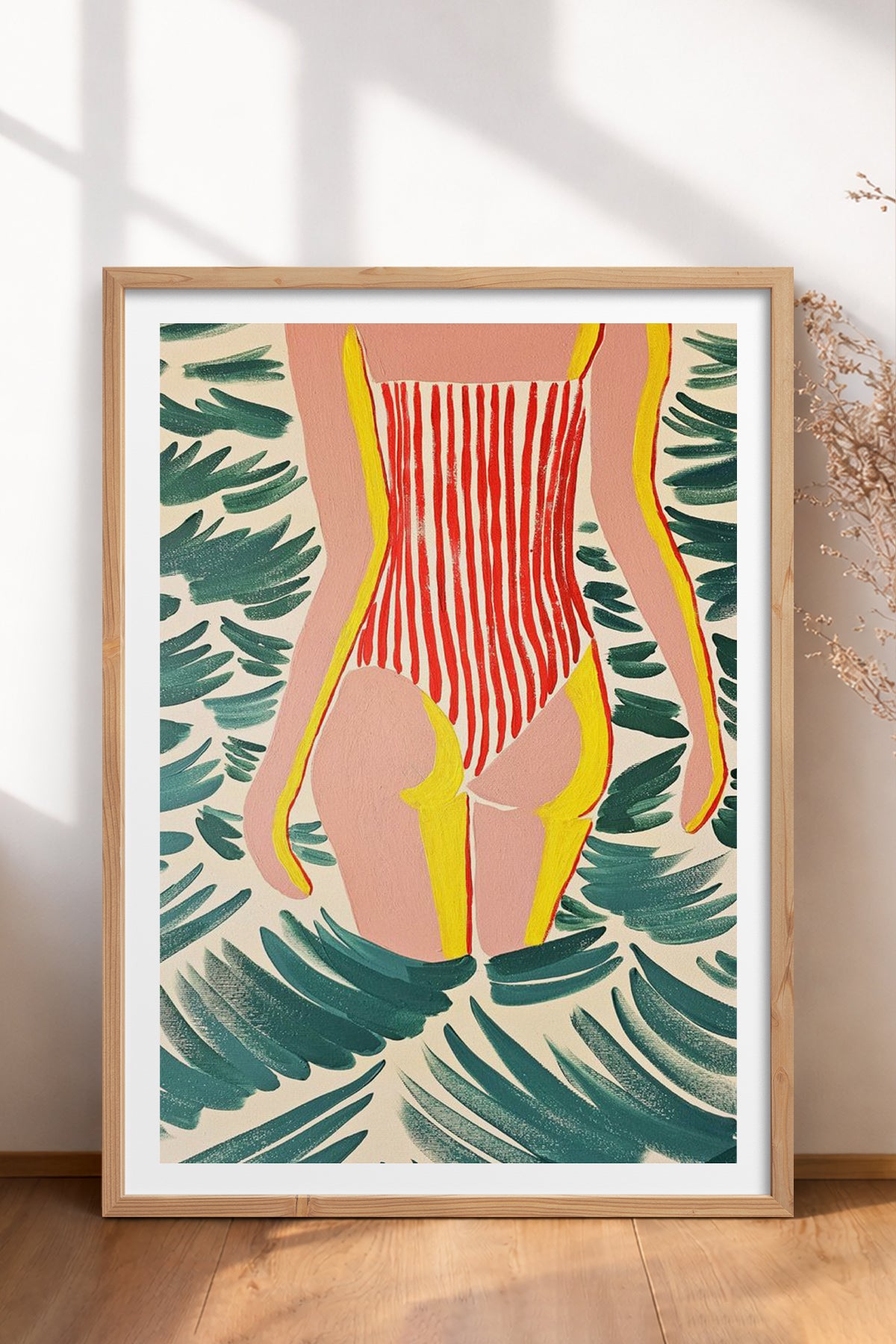 HOMEPACK Ahşap Çerçeveli Tablo Çerçeveli Poster Sanatsal Modern Duvar Dekoru TK-1072