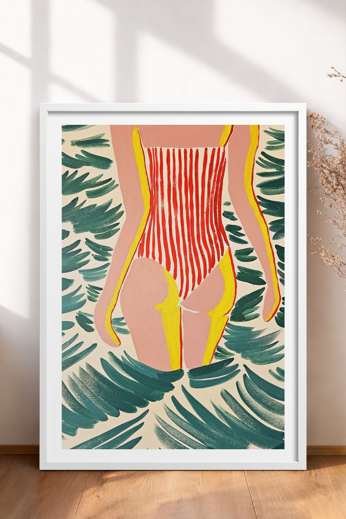 HOMEPACK Ahşap Çerçeveli Tablo Çerçeveli Poster Sanatsal Modern Duvar Dekoru TK-1072