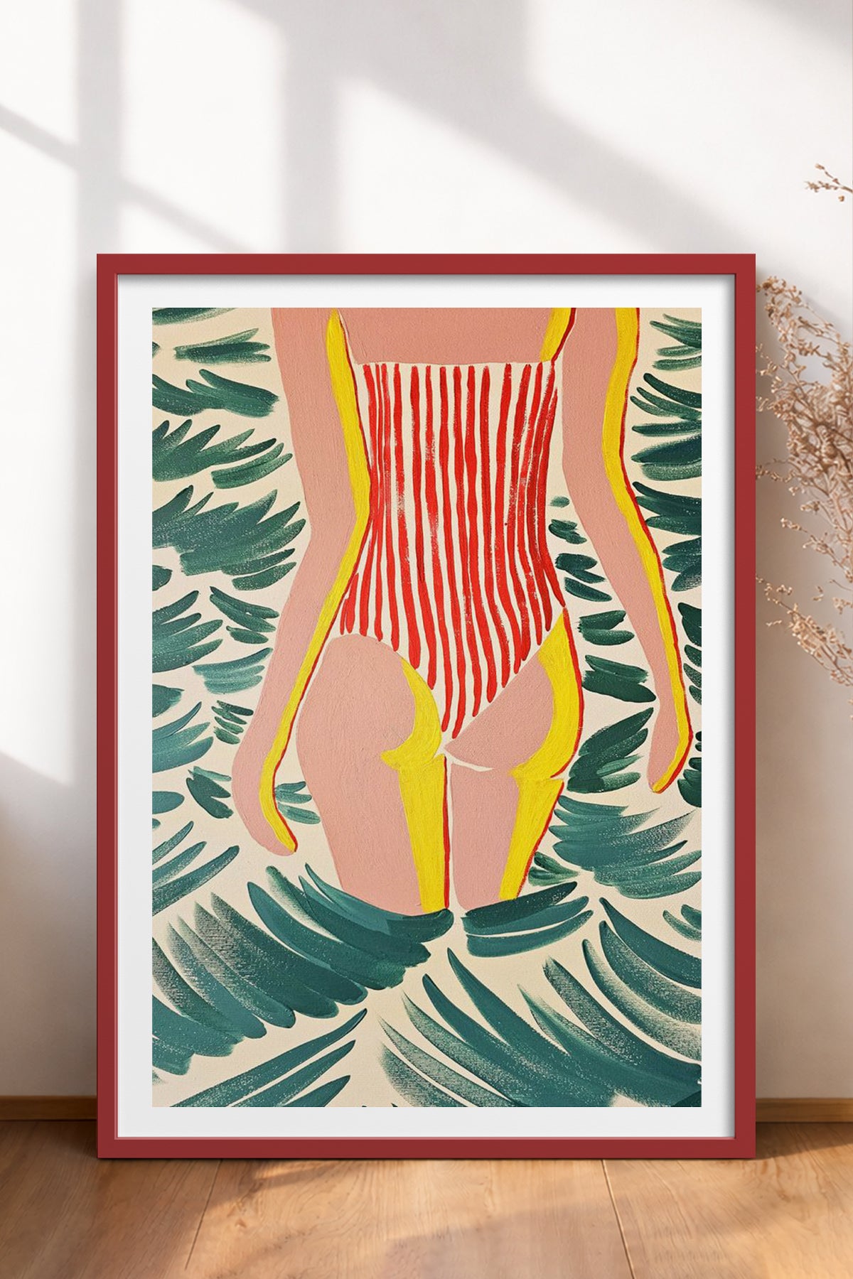 HOMEPACK Ahşap Çerçeveli Tablo Çerçeveli Poster Sanatsal Modern Duvar Dekoru TK-1072