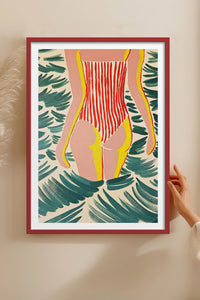 HOMEPACK Ahşap Çerçeveli Tablo Çerçeveli Poster Sanatsal Modern Duvar Dekoru TK-1072