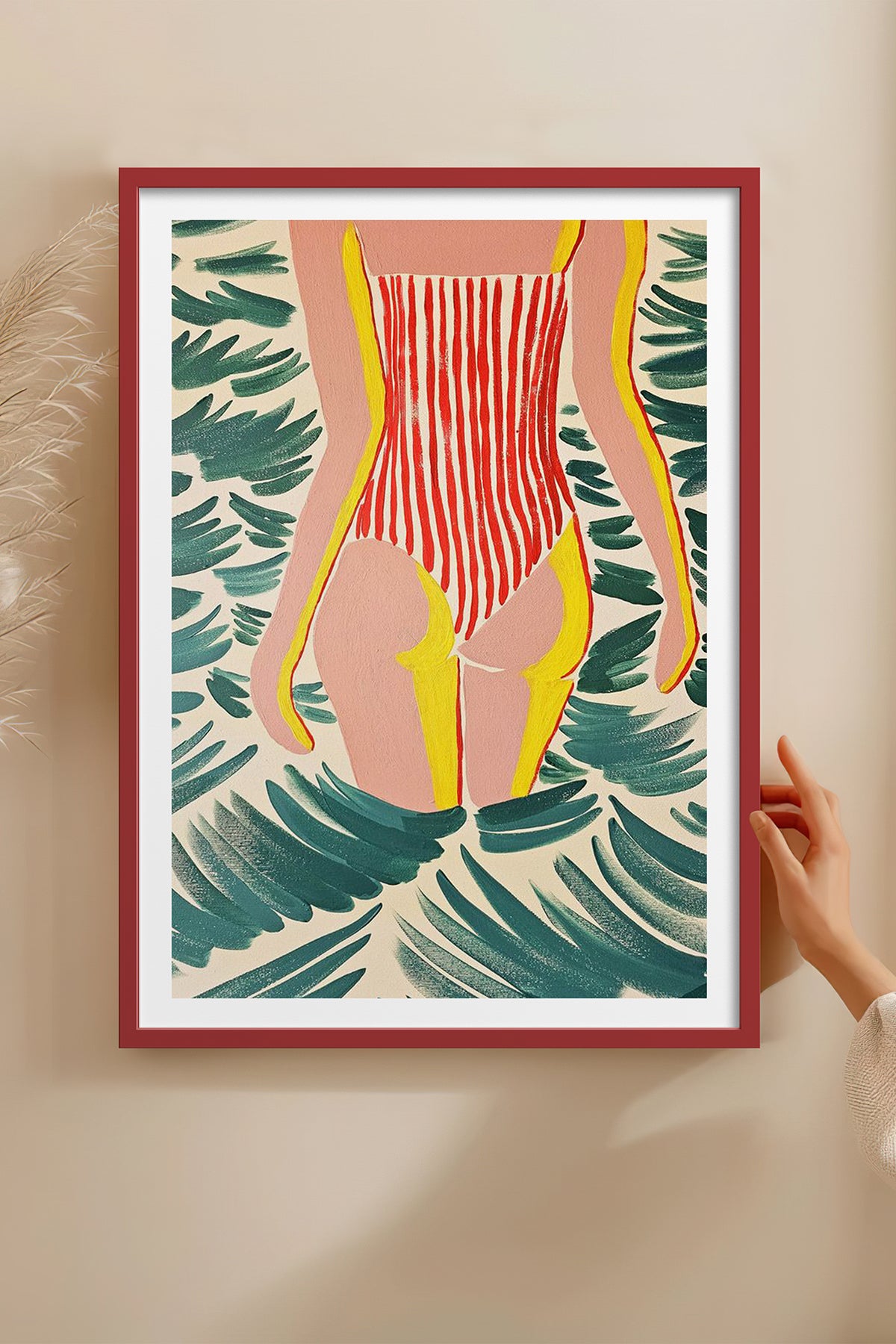 HOMEPACK Ahşap Çerçeveli Tablo Çerçeveli Poster Sanatsal Modern Duvar Dekoru TK-1072