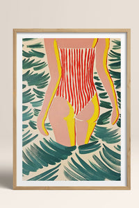 HOMEPACK Ahşap Çerçeveli Tablo Çerçeveli Poster Sanatsal Modern Duvar Dekoru TK-1072