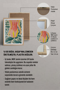 HOMEPACK Ahşap Çerçeveli Tablo Çerçeveli Poster Sanatsal Modern Duvar Dekoru TK-1072