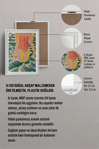 HOMEPACK Ahşap Çerçeveli Tablo Çerçeveli Poster Sanatsal Modern Duvar Dekoru TK-1072