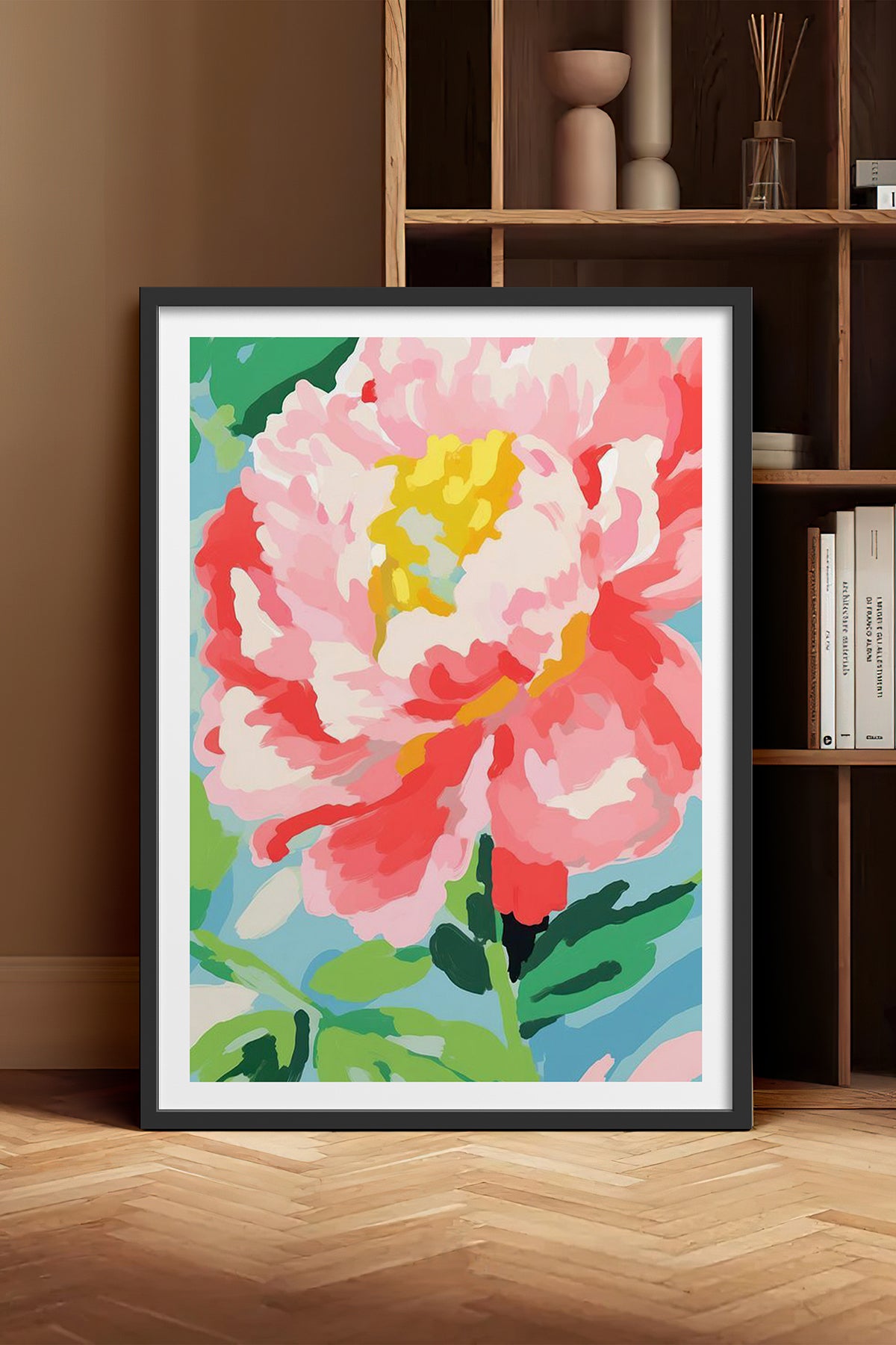 HOMEPACK Ahşap Çerçeveli Tablo Çerçeveli Poster Sanatsal Modern Duvar Dekoru TK-1074
