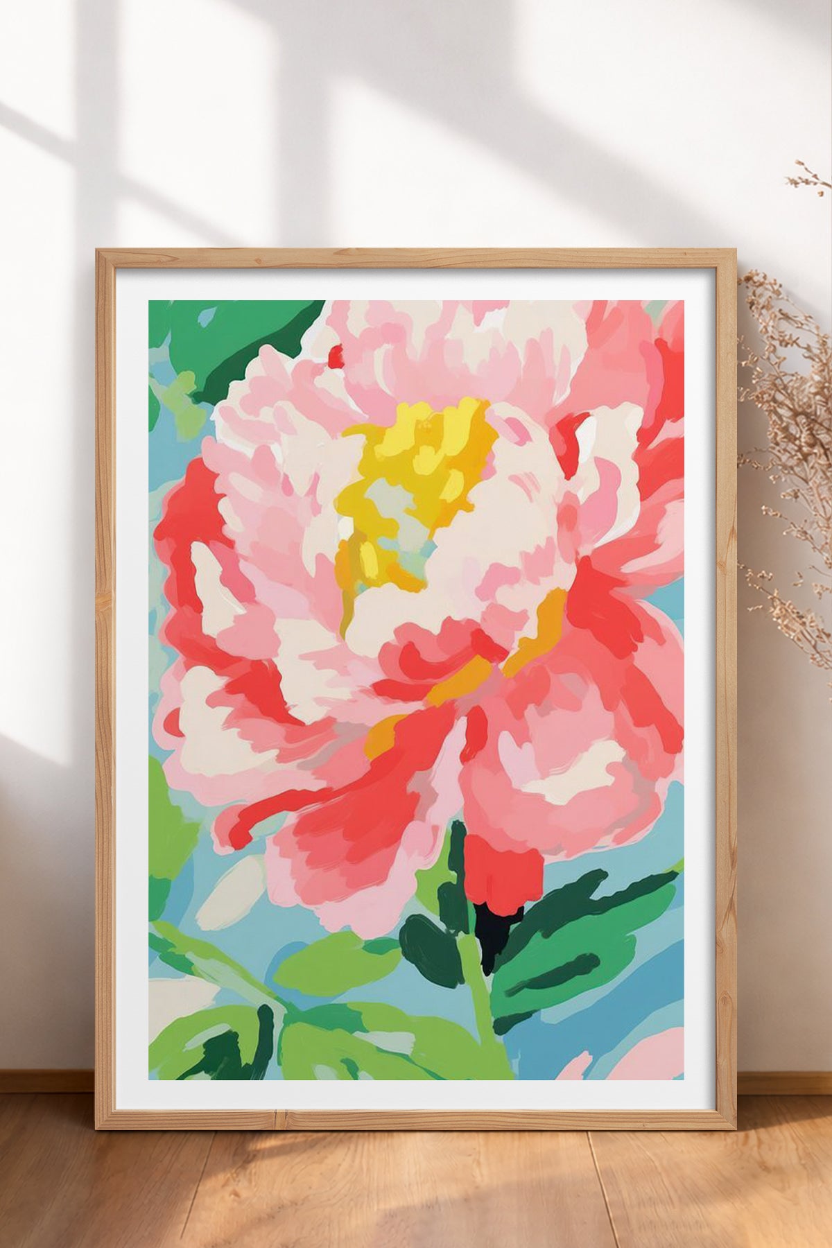 HOMEPACK Ahşap Çerçeveli Tablo Çerçeveli Poster Sanatsal Modern Duvar Dekoru TK-1074
