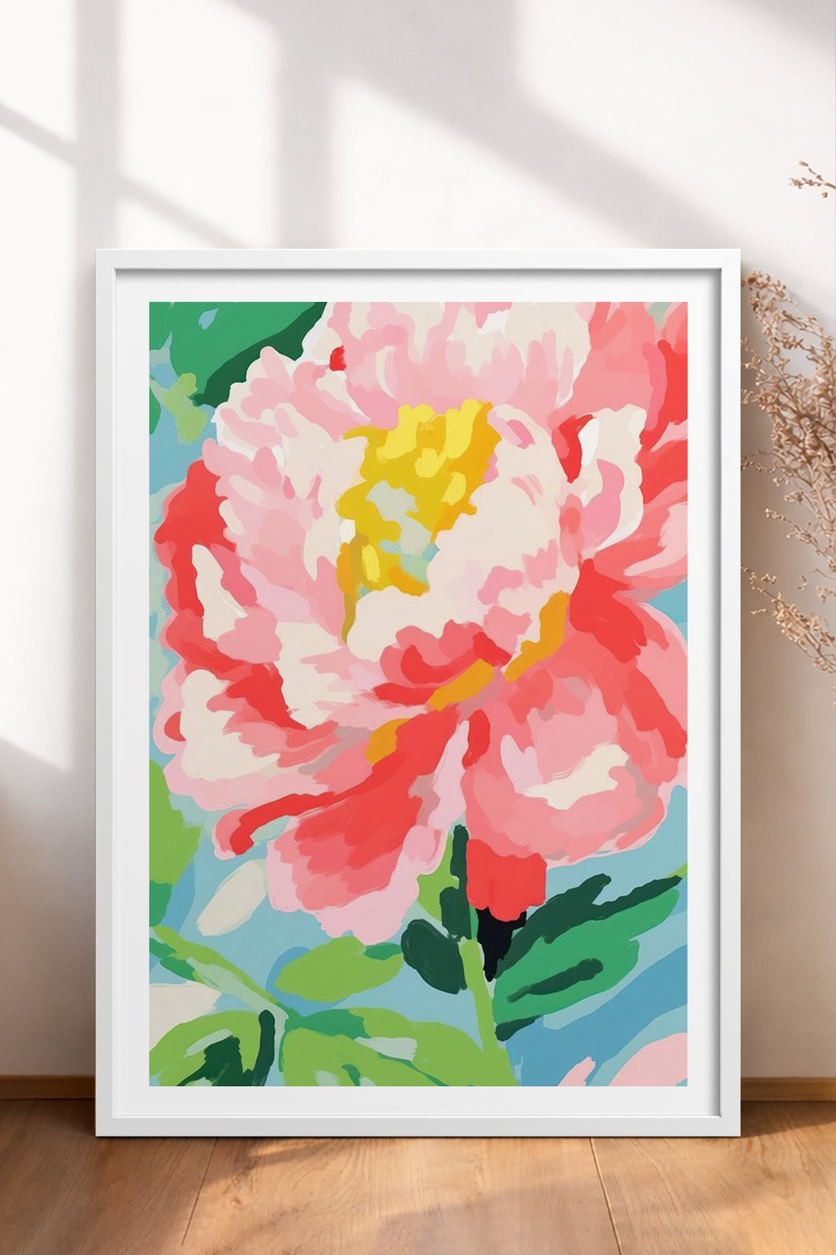 HOMEPACK Ahşap Çerçeveli Tablo Çerçeveli Poster Sanatsal Modern Duvar Dekoru TK-1074