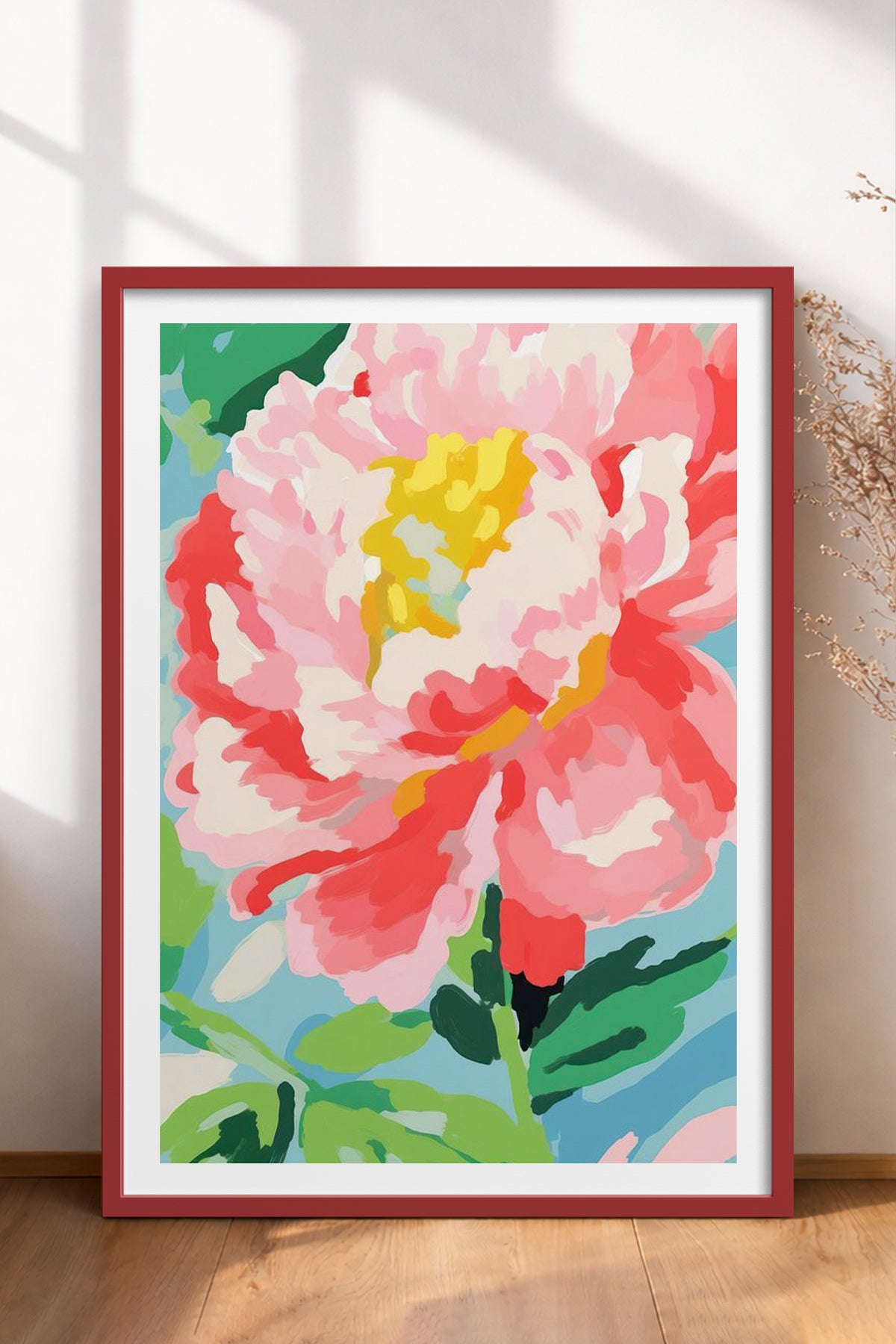HOMEPACK Ahşap Çerçeveli Tablo Çerçeveli Poster Sanatsal Modern Duvar Dekoru TK-1074