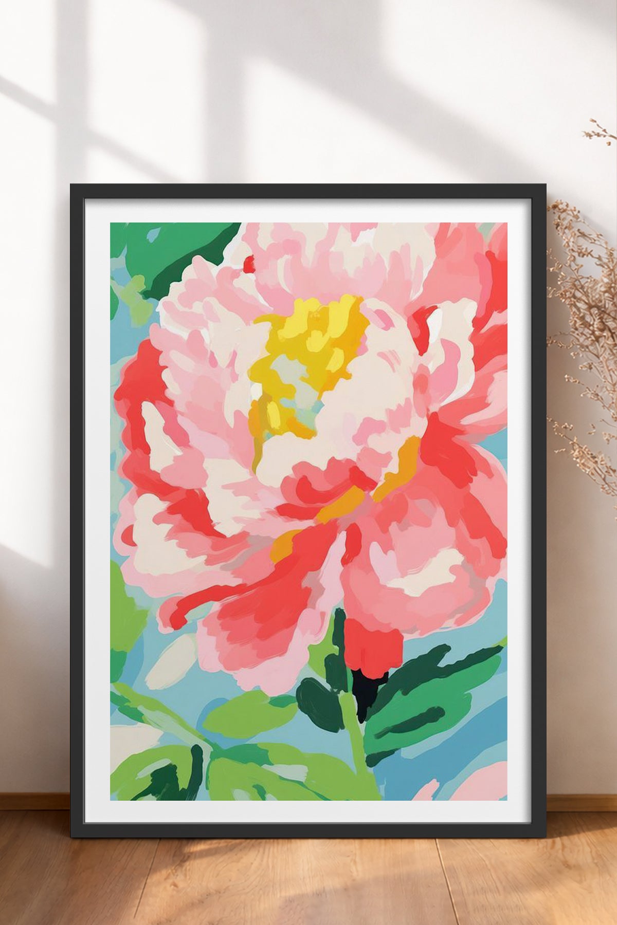 HOMEPACK Ahşap Çerçeveli Tablo Çerçeveli Poster Sanatsal Modern Duvar Dekoru TK-1074