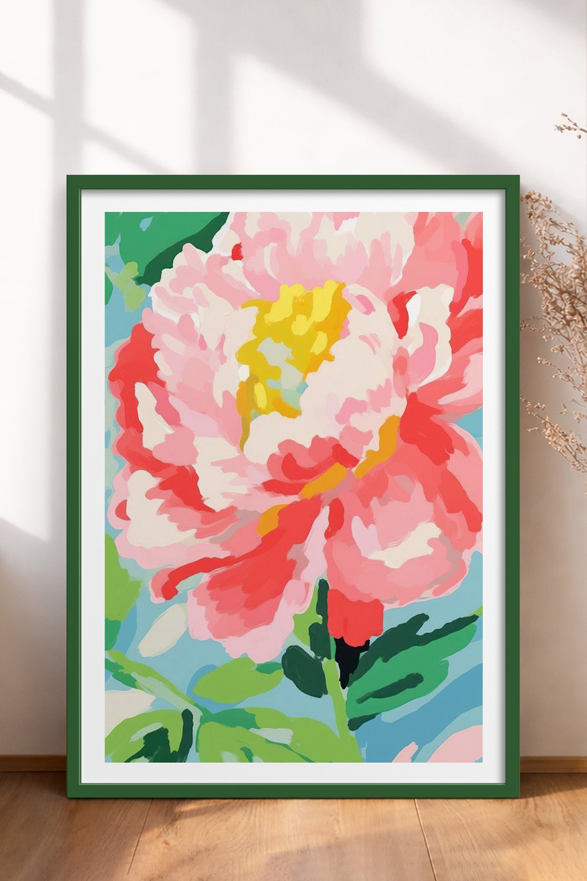 HOMEPACK Ahşap Çerçeveli Tablo Çerçeveli Poster Sanatsal Modern Duvar Dekoru TK-1074