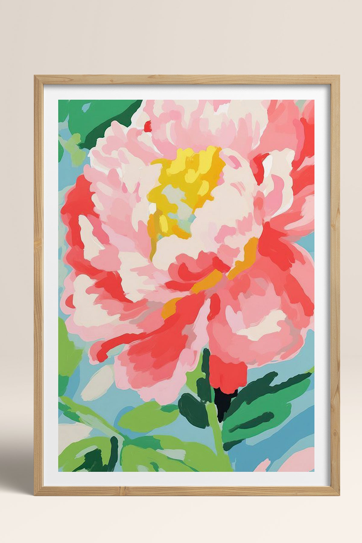 HOMEPACK Ahşap Çerçeveli Tablo Çerçeveli Poster Sanatsal Modern Duvar Dekoru TK-1074