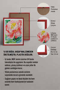 HOMEPACK Ahşap Çerçeveli Tablo Çerçeveli Poster Sanatsal Modern Duvar Dekoru TK-1074