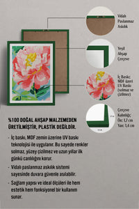 HOMEPACK Ahşap Çerçeveli Tablo Çerçeveli Poster Sanatsal Modern Duvar Dekoru TK-1074