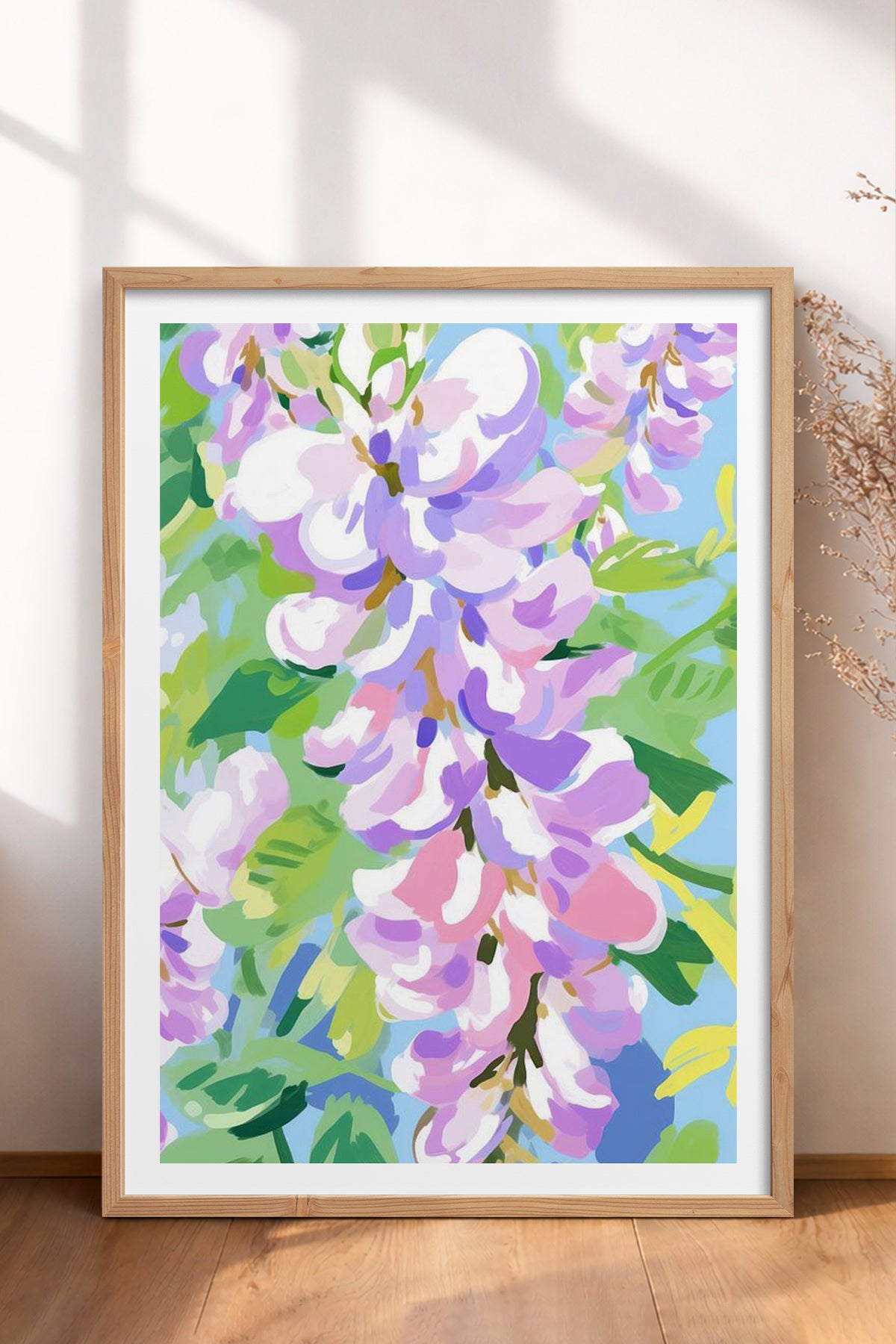 HOMEPACK Ahşap Çerçeveli Tablo Çerçeveli Poster Sanatsal Modern Duvar Dekoru TK-1075