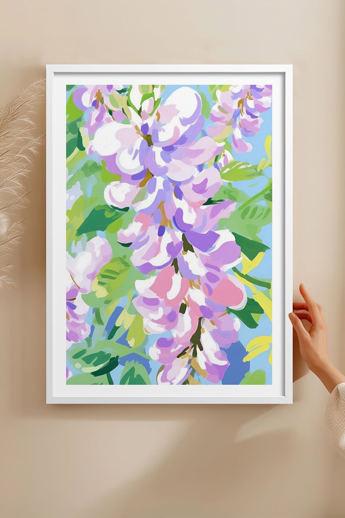 HOMEPACK Ahşap Çerçeveli Tablo Çerçeveli Poster Sanatsal Modern Duvar Dekoru TK-1075