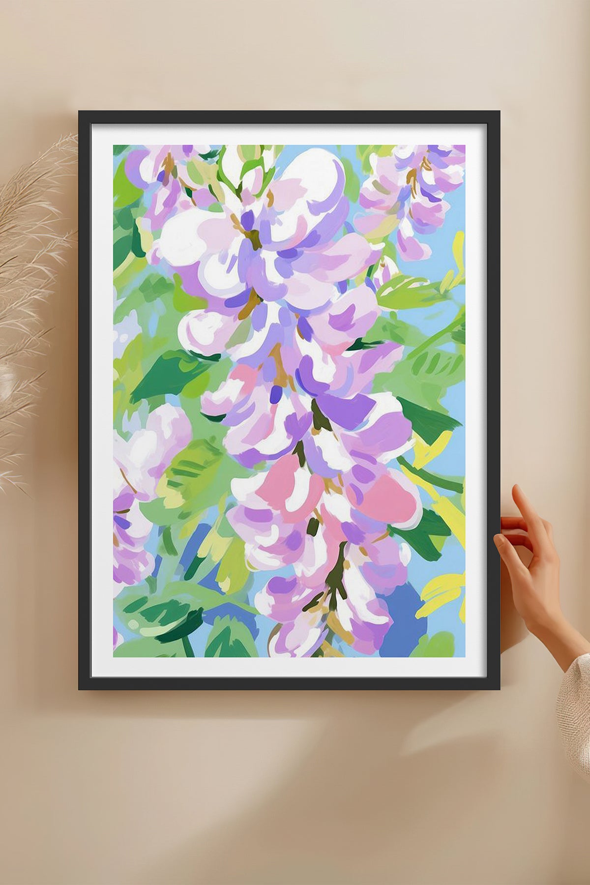 HOMEPACK Ahşap Çerçeveli Tablo Çerçeveli Poster Sanatsal Modern Duvar Dekoru TK-1075