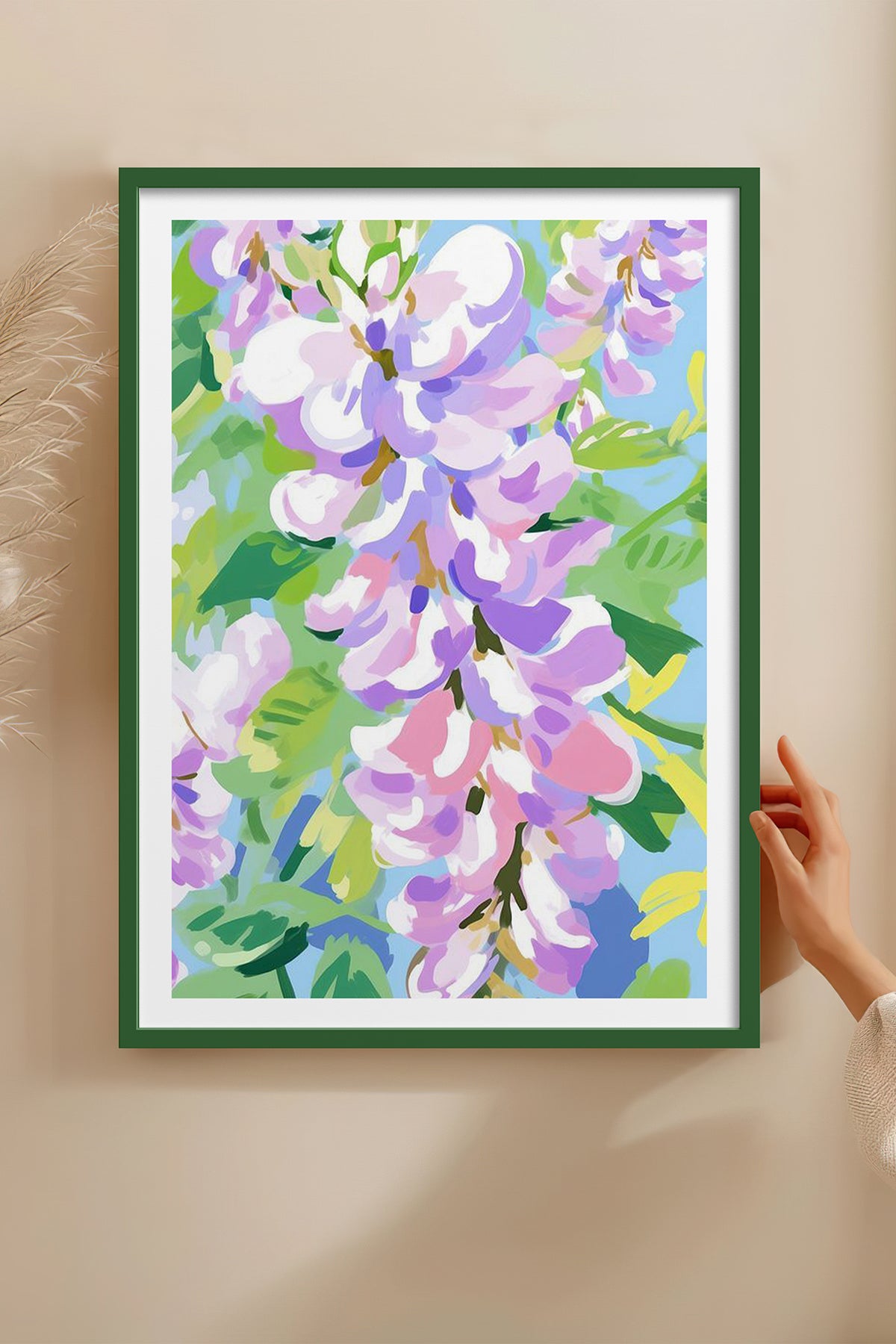 HOMEPACK Ahşap Çerçeveli Tablo Çerçeveli Poster Sanatsal Modern Duvar Dekoru TK-1075
