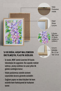 HOMEPACK Ahşap Çerçeveli Tablo Çerçeveli Poster Sanatsal Modern Duvar Dekoru TK-1075
