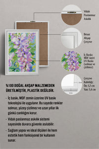 HOMEPACK Ahşap Çerçeveli Tablo Çerçeveli Poster Sanatsal Modern Duvar Dekoru TK-1075