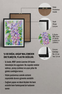 HOMEPACK Ahşap Çerçeveli Tablo Çerçeveli Poster Sanatsal Modern Duvar Dekoru TK-1075