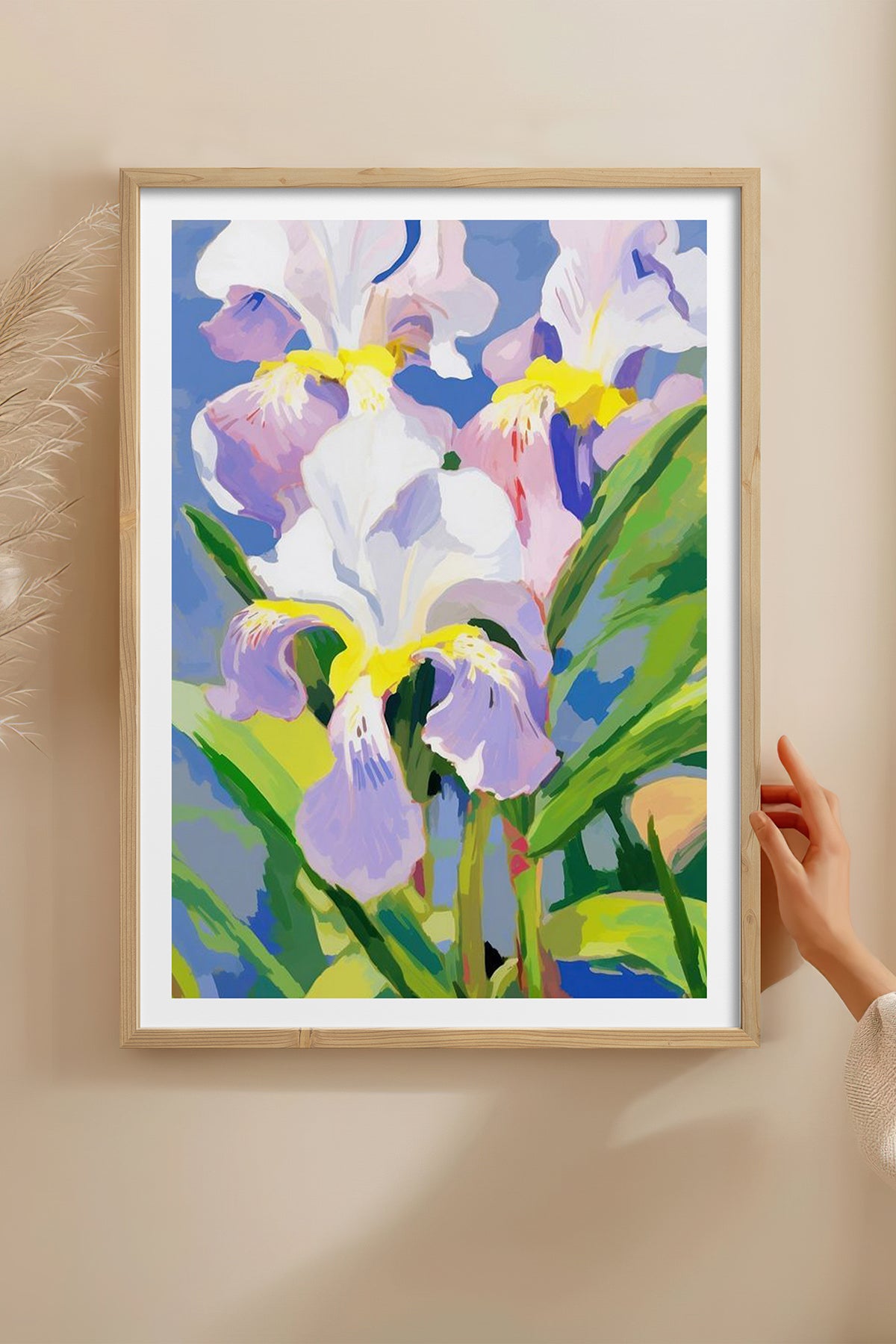 HOMEPACK Ahşap Çerçeveli Tablo Çerçeveli Poster Sanatsal Modern Duvar Dekoru TK-1076