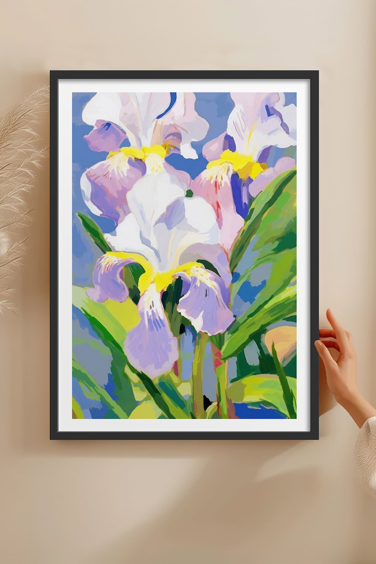 HOMEPACK Ahşap Çerçeveli Tablo Çerçeveli Poster Sanatsal Modern Duvar Dekoru TK-1076