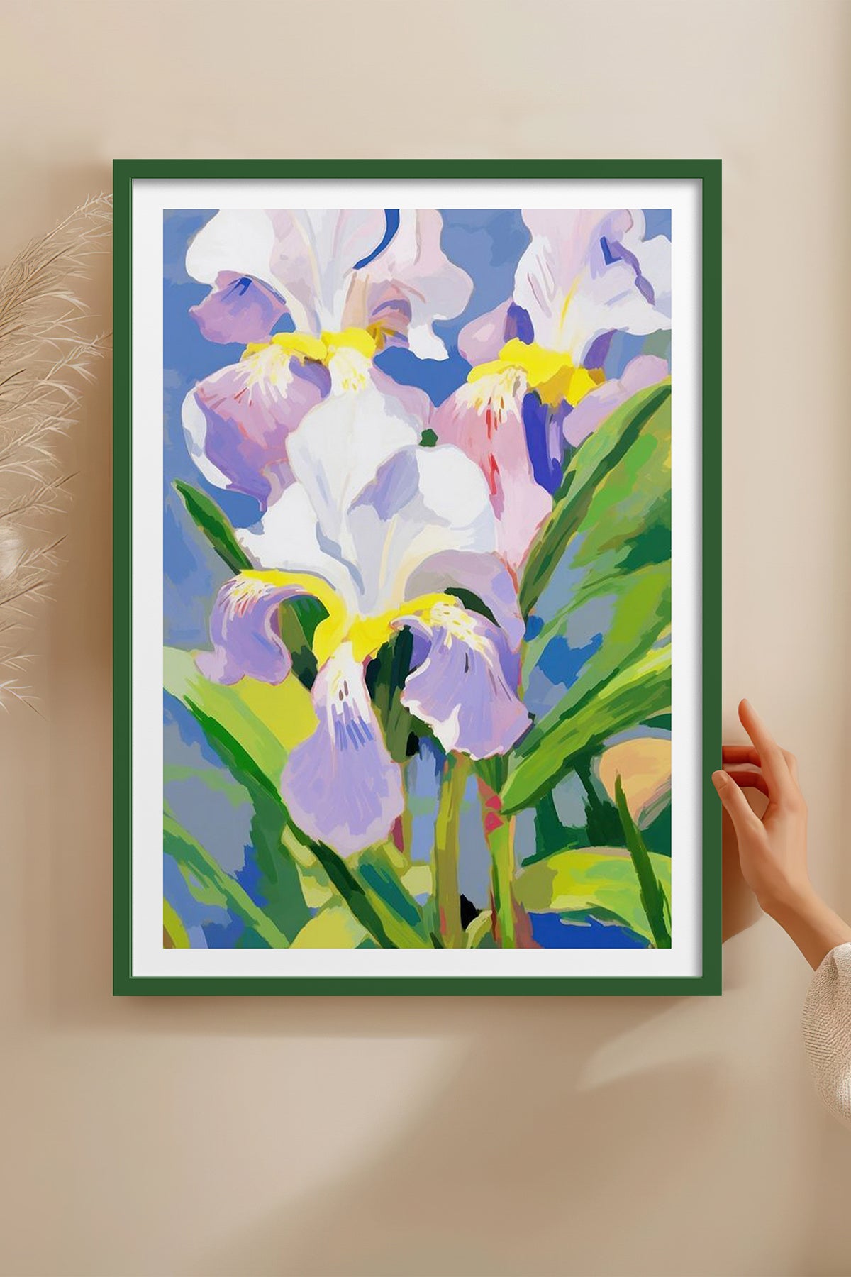 HOMEPACK Ahşap Çerçeveli Tablo Çerçeveli Poster Sanatsal Modern Duvar Dekoru TK-1076