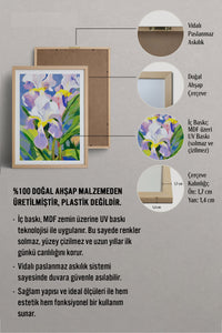 HOMEPACK Ahşap Çerçeveli Tablo Çerçeveli Poster Sanatsal Modern Duvar Dekoru TK-1076