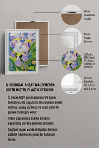 HOMEPACK Ahşap Çerçeveli Tablo Çerçeveli Poster Sanatsal Modern Duvar Dekoru TK-1076