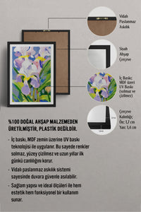 HOMEPACK Ahşap Çerçeveli Tablo Çerçeveli Poster Sanatsal Modern Duvar Dekoru TK-1076